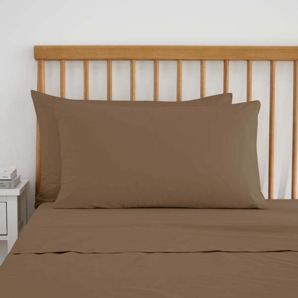 Mocha Pure Cotton Flat Sheet