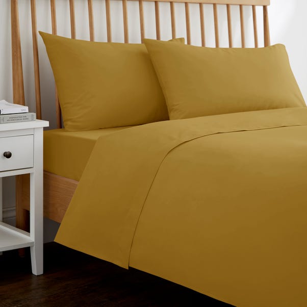 Mustard Pure Cotton Flat Sheet
