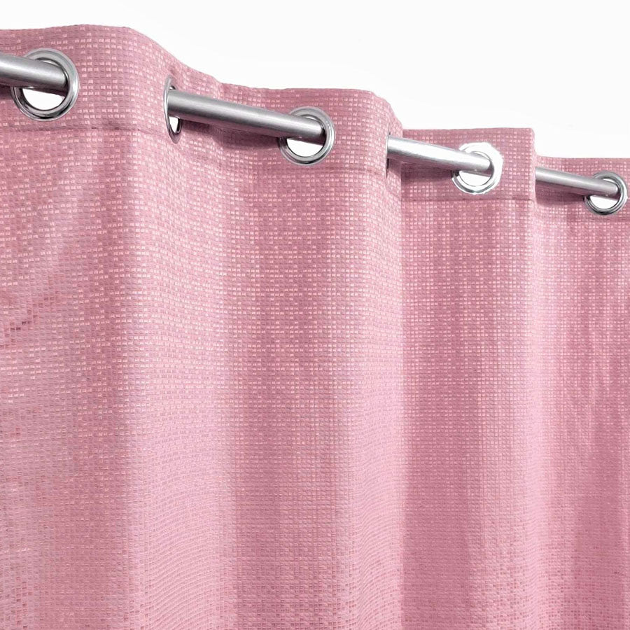 Pink Jacquard Living Room Curtain