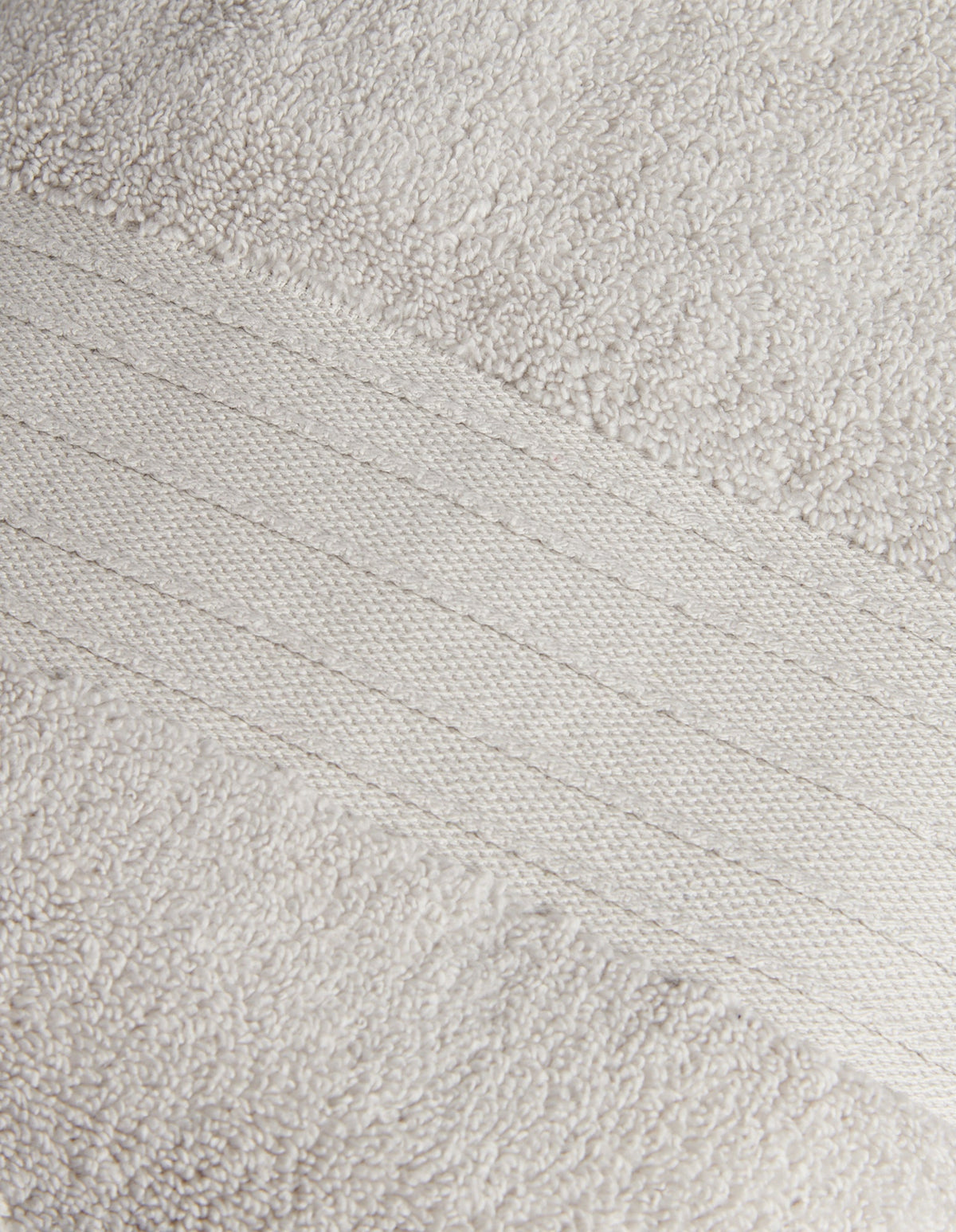 White Pure Cotton Zero Twist Polo Bath Towel