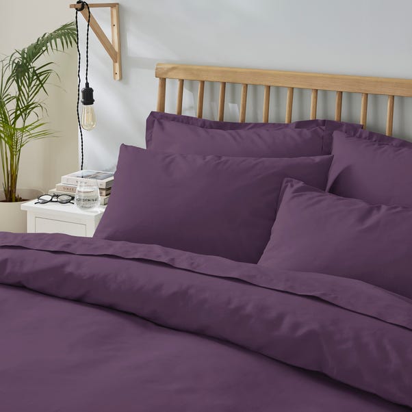 Violet Purple Pure Cotton Flat Sheet