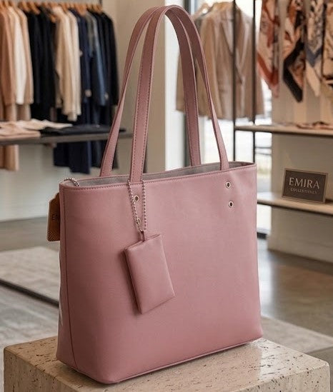 Rose Pink Elegant Tote Bag