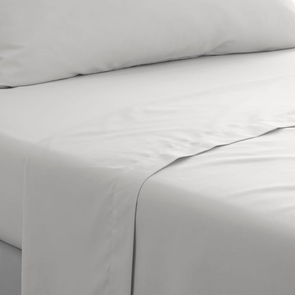 Silver Pure Cotton Flat Sheet