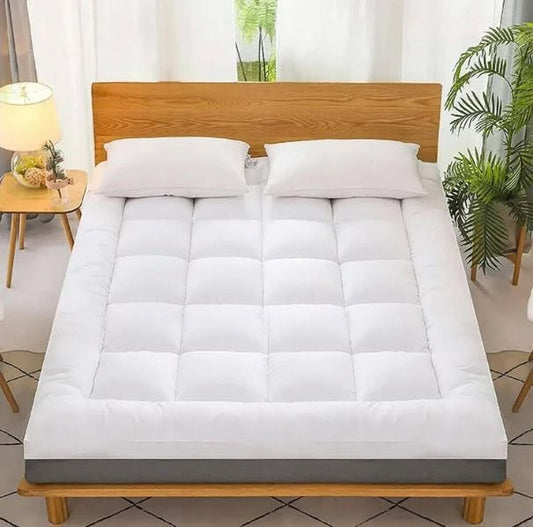 White Premium Single Size Mattress Topper