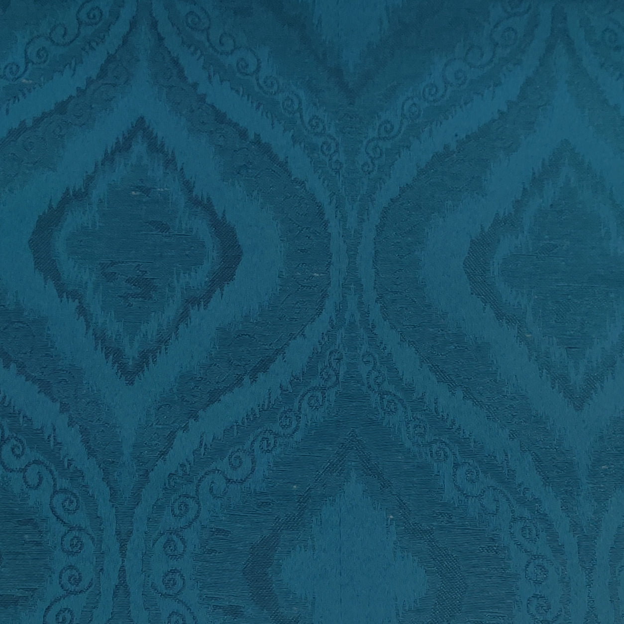 Teal Blue Premium Quality Shanghai Silk Eyelet Curtain - Single Panel (52x95 inch)
