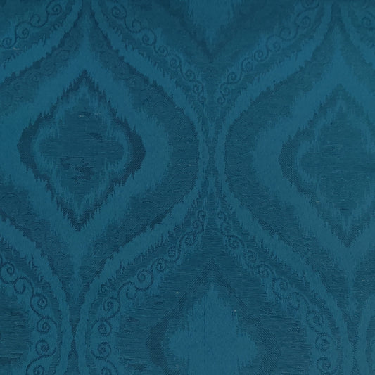 Teal Blue Premium Quality Shanghai Silk Eyelet Curtain - Single Panel (52x95 inch)
