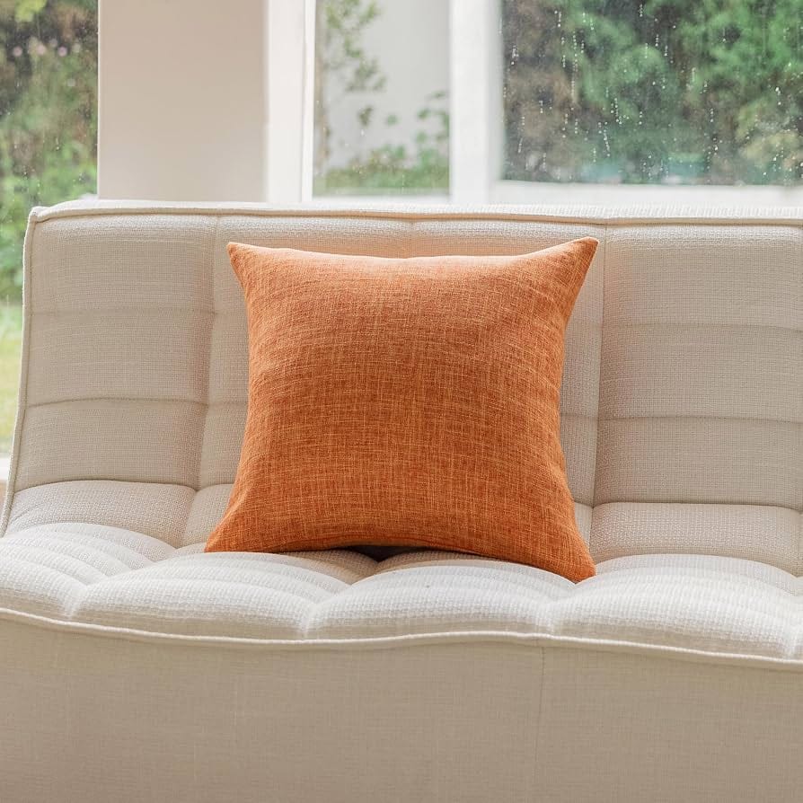 Premium Terracotta Textured Jute Cushion Cover
