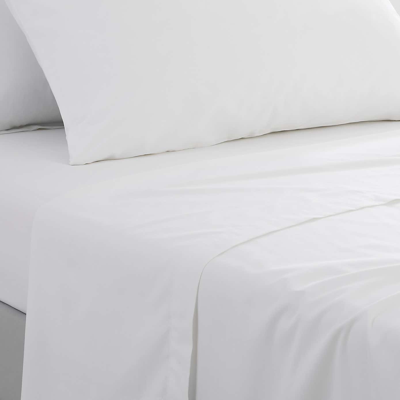White Pure Cotton Flat Sheet