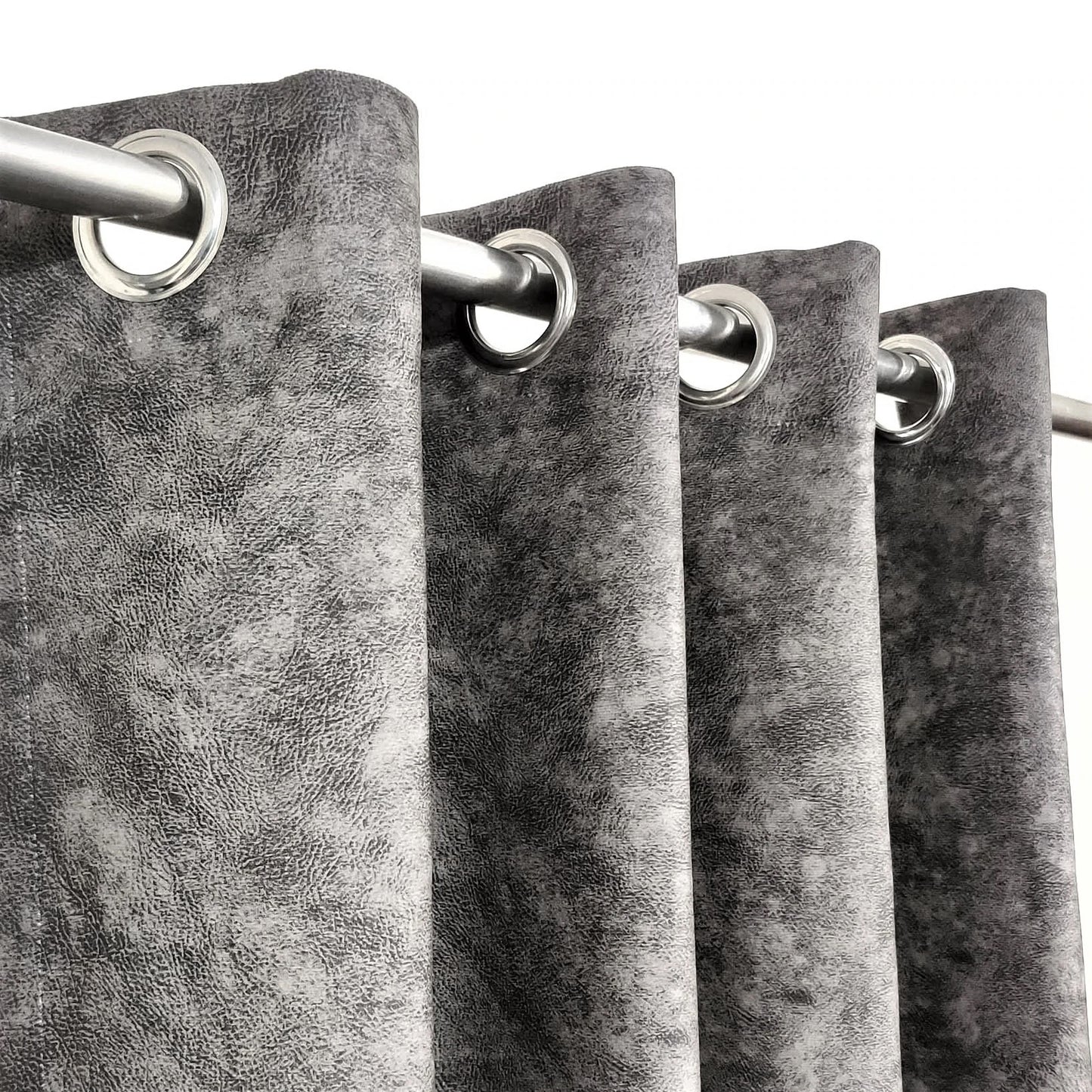 Grey Shaded Velvet Curtain